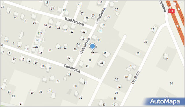 Wilkowice, Osiedlowa, 37, mapa Wilkowice