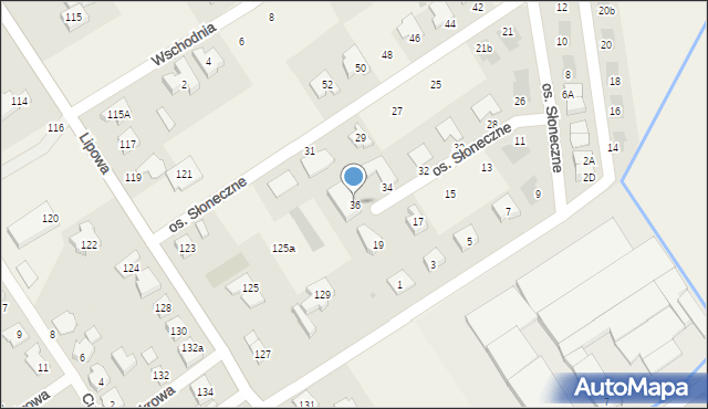 Wilkowice, Osiedle Słoneczne, 36, mapa Wilkowice