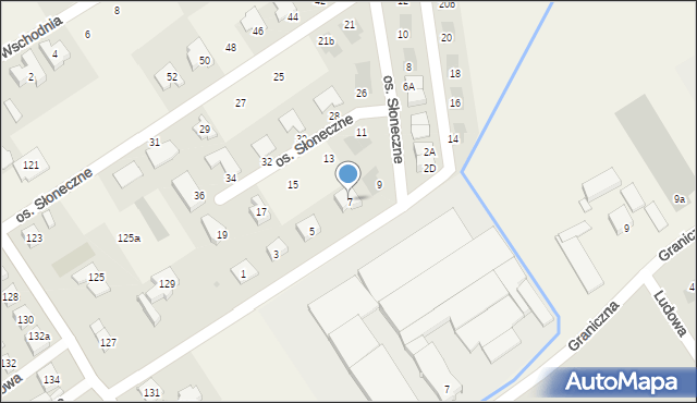 Wilkowice, Osiedle Słoneczne, 7, mapa Wilkowice