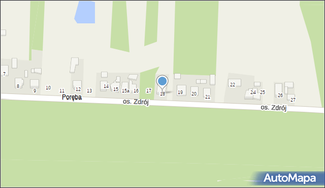 Wilkowyja, Osiedle Zdrój, 18, mapa Wilkowyja