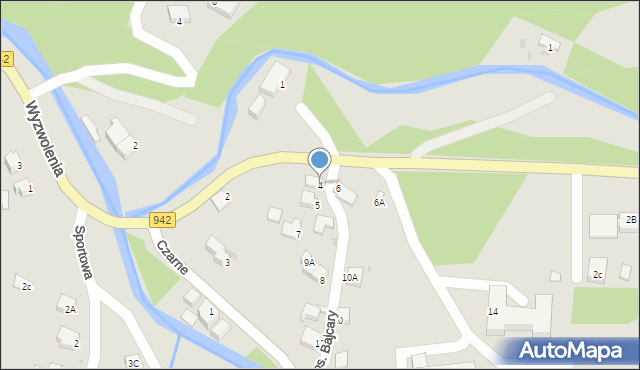 Wisła, Osiedle Bajcary, 4, mapa Wisła