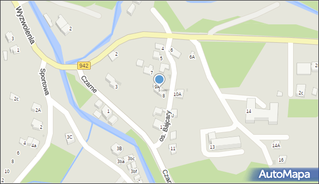 Wisła, Osiedle Bajcary, 9, mapa Wisła