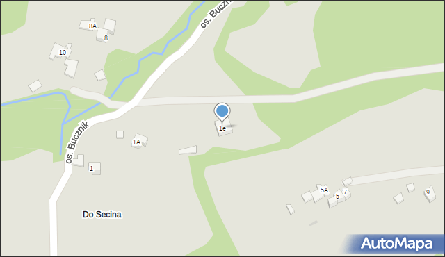 Wisła, Osiedle Bucznik, 1e, mapa Wisła