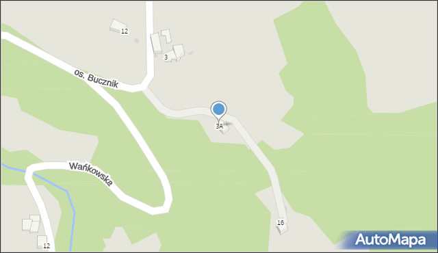 Wisła, Osiedle Bucznik, 3A, mapa Wisła