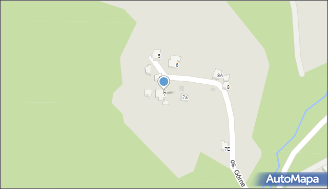 Wisła, Osiedle Górne Głębce, 7, mapa Wisła