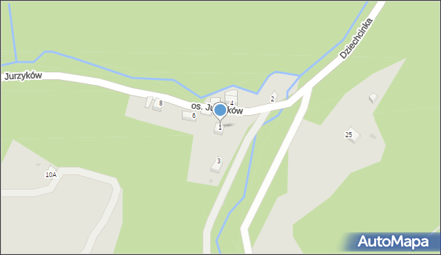 Wisła, Osiedle Jurzyków, 1, mapa Wisła