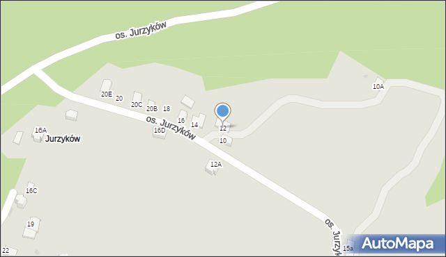 Wisła, Osiedle Jurzyków, 12, mapa Wisła
