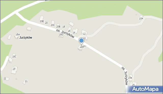 Wisła, Osiedle Jurzyków, 12A, mapa Wisła