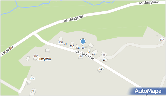 Wisła, Osiedle Jurzyków, 18, mapa Wisła