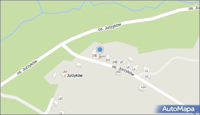 Wisła, Osiedle Jurzyków, 20, mapa Wisła