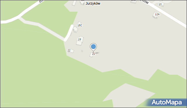 Wisła, Osiedle Jurzyków, 21, mapa Wisła