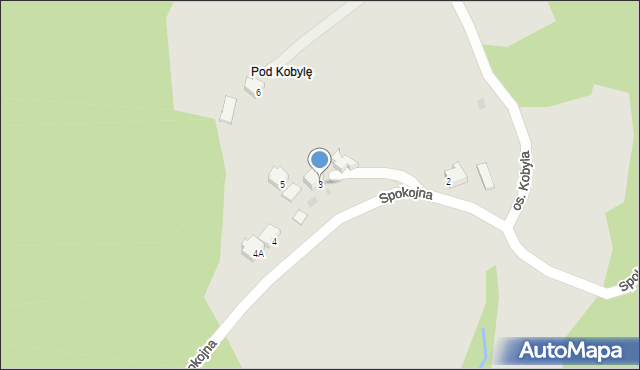 Wisła, Osiedle Kobyla, 3, mapa Wisła