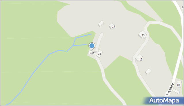 Wisła, Osiedle Kozińce, 33a, mapa Wisła