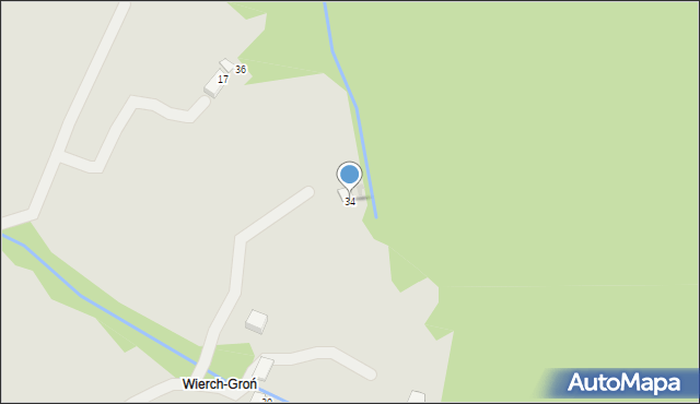 Wisła, Osiedle Kozińce, 34, mapa Wisła