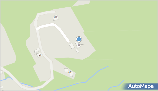 Wisła, Osiedle Kozińce, 39, mapa Wisła