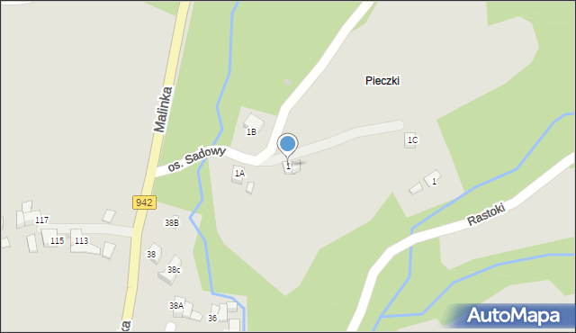 Wisła, Osiedle Sadowy, 1, mapa Wisła