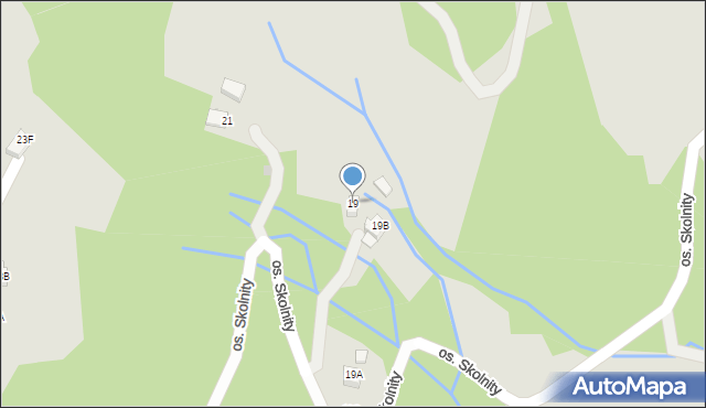 Wisła, Osiedle Skolnity, 19, mapa Wisła