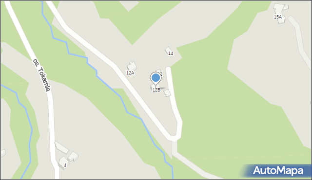 Wisła, Osiedle Tokarnia, 12B, mapa Wisła