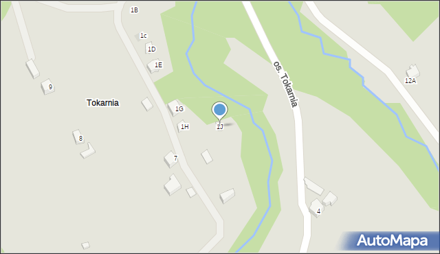 Wisła, Osiedle Tokarnia, 1J, mapa Wisła