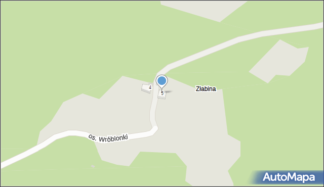 Wisła, Osiedle Wróblonki, 5, mapa Wisła