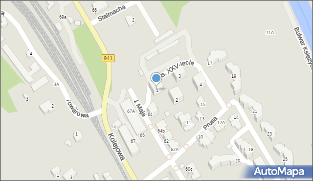 Wisła, Osiedle XXV-lecia, 1, mapa Wisła