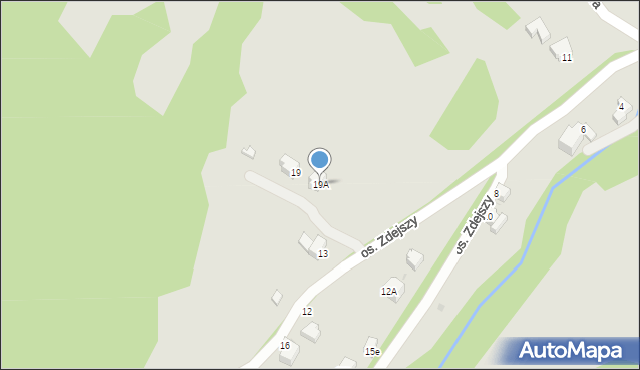 Wisła, Osiedle Zdejszy, 19A, mapa Wisła