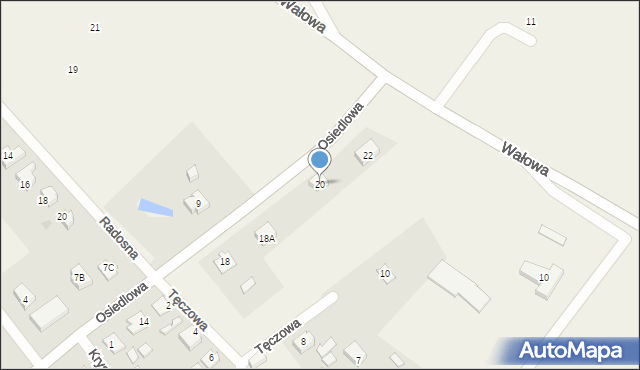 Wiślinka, Osiedlowa, 20, mapa Wiślinka