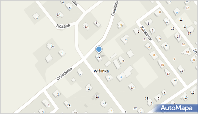 Wiślinka, Osiedlowa, 4a, mapa Wiślinka