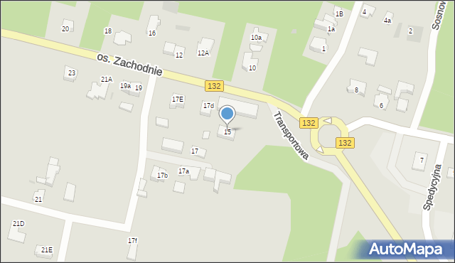 Witnica, Osiedle Zachodnie, 15, mapa Witnica