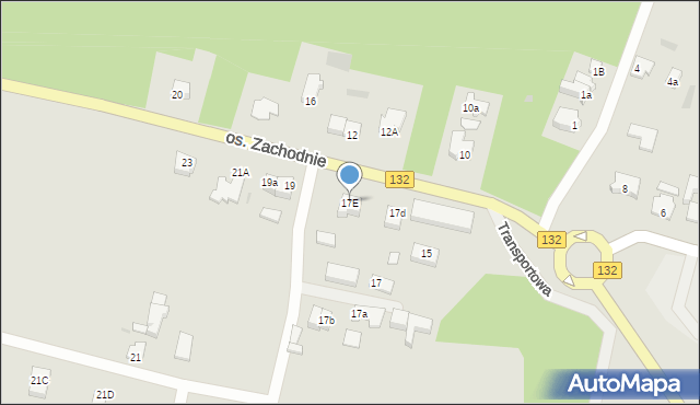 Witnica, Osiedle Zachodnie, 17E, mapa Witnica
