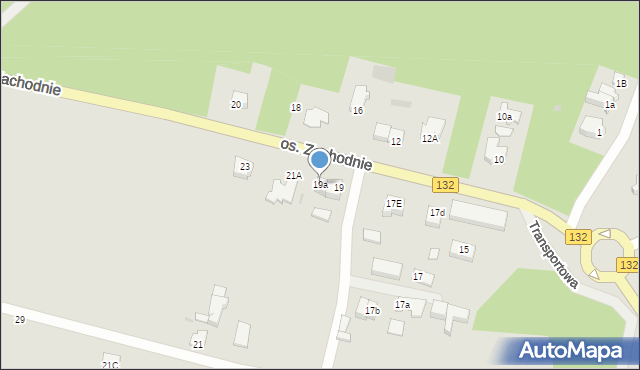Witnica, Osiedle Zachodnie, 19a, mapa Witnica