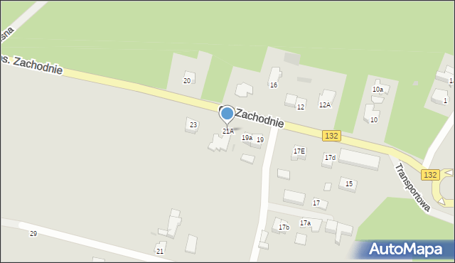 Witnica, Osiedle Zachodnie, 21A, mapa Witnica