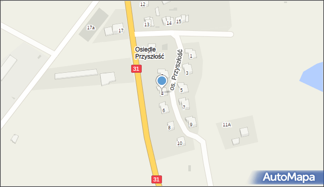 Witnica, Osiedle Przyszłość, 4, mapa Witnica