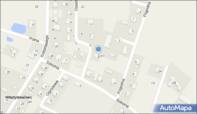 Władysławowo, Osiedlowa, 4, mapa Władysławowo