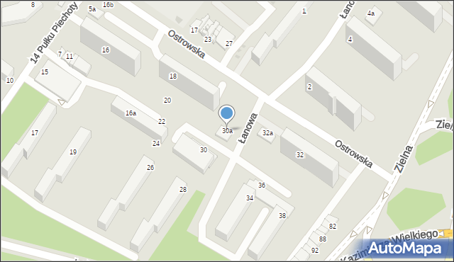 Włocławek, Ostrowska, 30a, mapa Włocławka