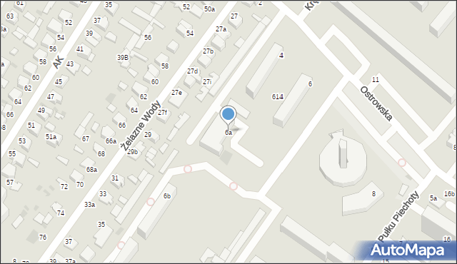 Włocławek, Ostrowska, 6a, mapa Włocławka