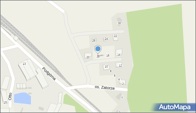 Włoszakowice, Osiedle Zatorze, 18, mapa Włoszakowice