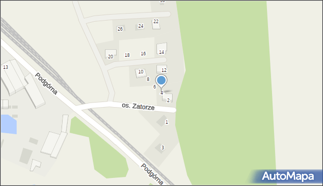 Włoszakowice, Osiedle Zatorze, 4, mapa Włoszakowice