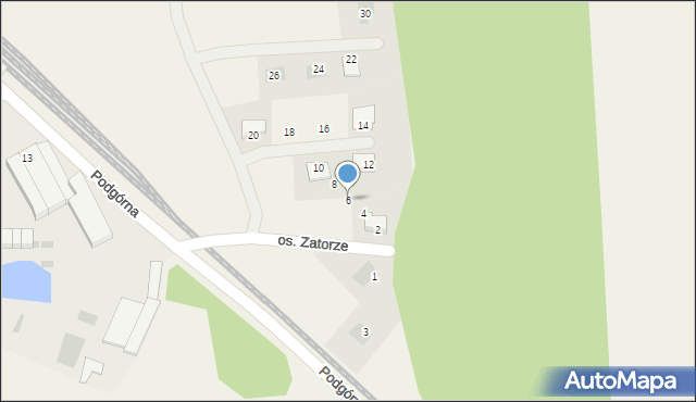 Włoszakowice, Osiedle Zatorze, 6, mapa Włoszakowice