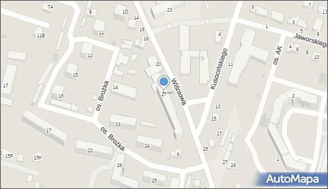 Włoszczowa, Osiedle Brożka Jana, 27, mapa Włoszczowa