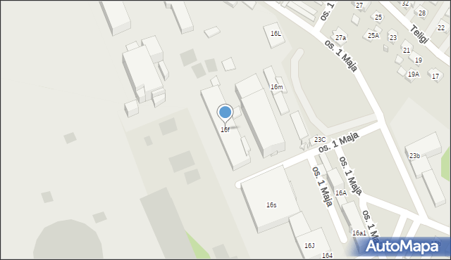 Wodzisław Śląski, Osiedle 1 Maja, 16f, mapa Wodzisławia Śląskiego