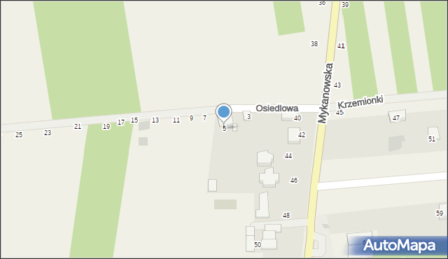 Wola Kiedrzyńska, Osiedlowa, 5, mapa Wola Kiedrzyńska