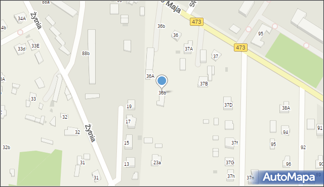 Wola Łaska, Osiedle Wola Łaska - Osiedle, 36b, mapa Wola Łaska