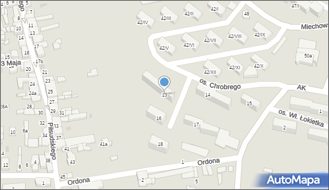 Wolbrom, Osiedle Króla Bolesława Chrobrego, 13, mapa Wolbrom