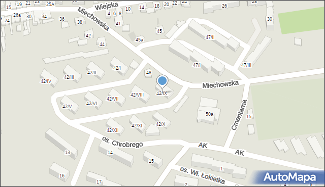 Wolbrom, Osiedle Króla Bolesława Chrobrego, 42/IX, mapa Wolbrom