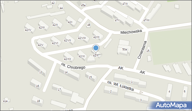 Wolbrom, Osiedle Króla Bolesława Chrobrego, 42/X, mapa Wolbrom