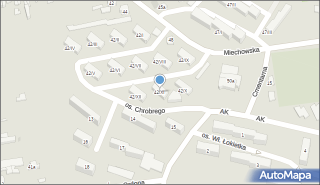 Wolbrom, Osiedle Króla Bolesława Chrobrego, 42/XI, mapa Wolbrom