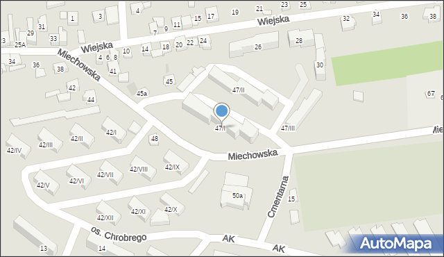 Wolbrom, Osiedle Króla Bolesława Chrobrego, 47/I, mapa Wolbrom