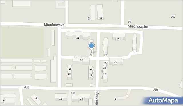 Wolbrom, Osiedle Króla Władysława Łokietka, 22, mapa Wolbrom