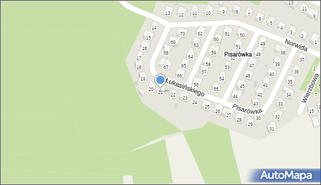 Wolbrom, Osiedle Łukasińskiego, 21, mapa Wolbrom